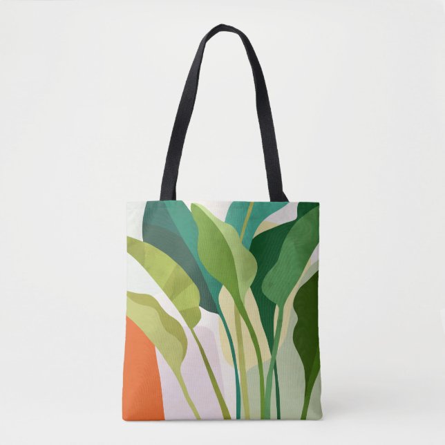 Bolso De Tela Hojas tropicales (Anverso)