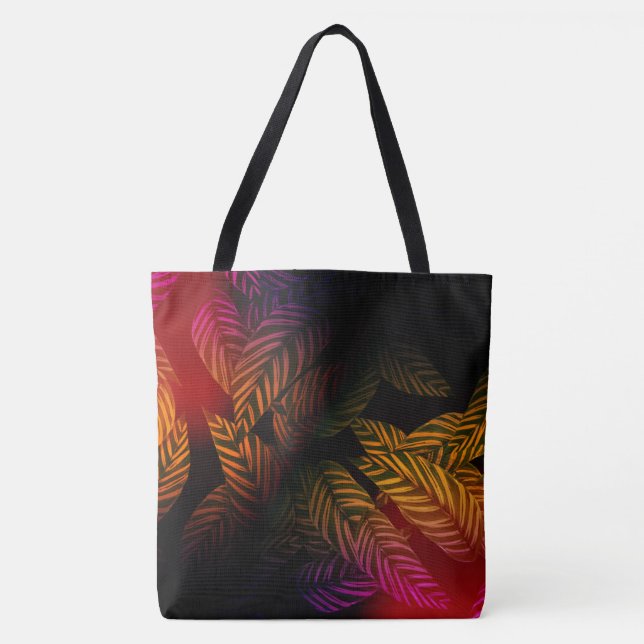 Bolso De Tela Hojas tropicales (Anverso)