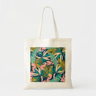 Bolso De Tela Hojas tropicales coloridas: patrón de verano.