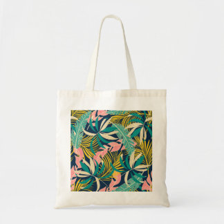 Bolso De Tela Hojas tropicales coloridas: patrón de verano.