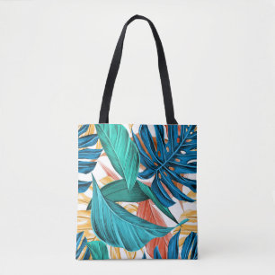 Bolso De Tela Hojas tropicales de palma