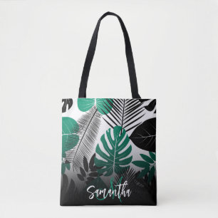 Bolso De Tela Hojas tropicales de verano