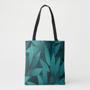 Bolso De Tela Hojas tropicales degradadas