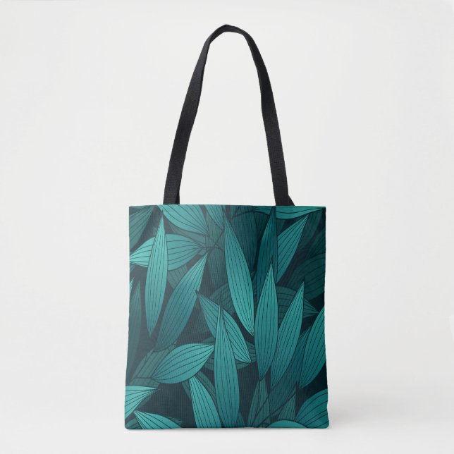 Bolso De Tela Hojas tropicales degradadas (Anverso)