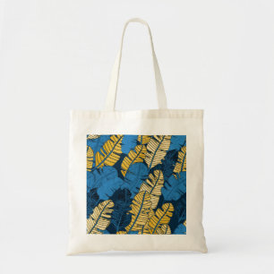 Bolso De Tela Hojas tropicales dibujadas a mano: sin costura