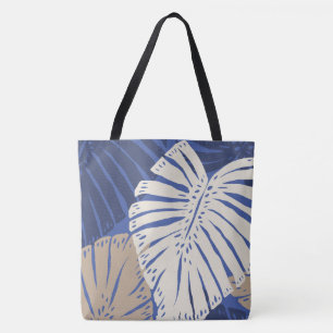 Bolso De Tela Hojas tropicales hawaianas de jungla de Monstera -