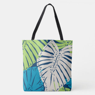 Bolso De Tela Hojas Tropicales Hawaianas de Monstera Jungle - Li