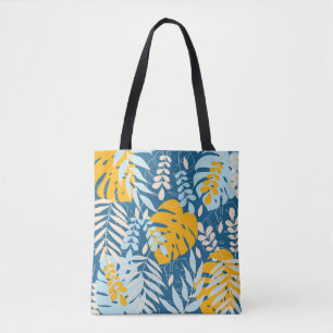 Bolso De Tela Hojas tropicales: jungla abstracta