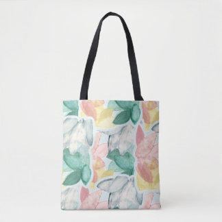 Bolso De Tela Hojas tropicales pastorales - Solapamiento