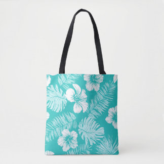 Bolso De Tela Hojas tropicales: Patrón de planta de época