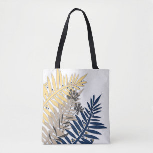 Bolso De Tela Hojas tropicales personalizado abstractas en color