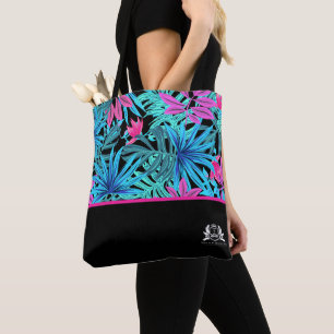Bolso De Tela Hojas tropicales QMBH personalizadas