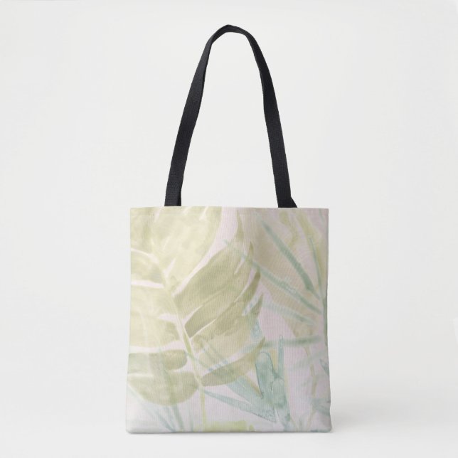 Bolso De Tela Hojas tropicales silenciadas (Anverso)