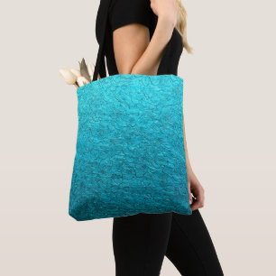 Bolso De Tela Hojas turquesas bonitas