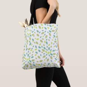 Bolso De Tela Hojas (verdes)