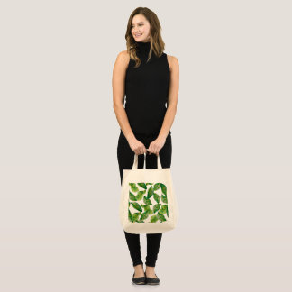 Bolso De Tela Hojas verdes