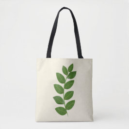 Bolso De Tela Hojas verdes de plantas modernas