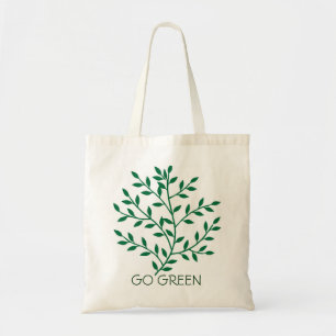 Bolso De Tela Hojas verdes hoja de rama de olivo verde Ir Verde