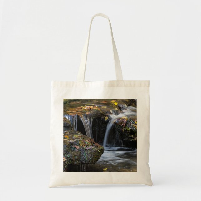 Bolso De Tela Hojas Y Cascadas (Frente)