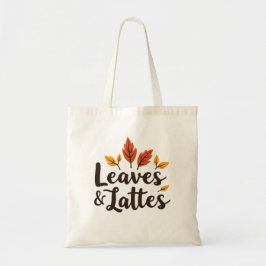 Bolso De Tela Hojas y Lattes