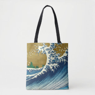 Bolso De Tela Hokusai Gran Ola Arte Japonés