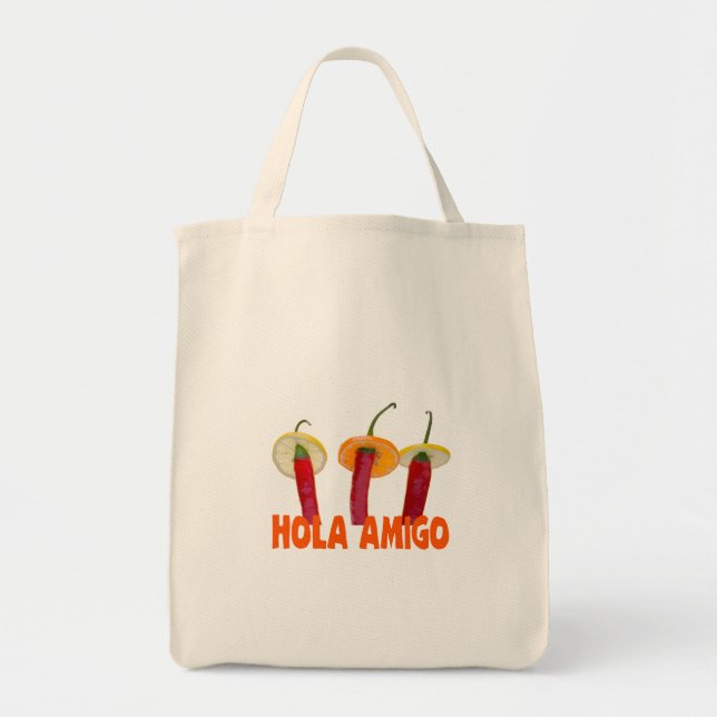 Bolso De Tela Hola Amigo (Frente)