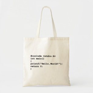 Bolso De Tela Hola codificación de programación del lenguaje d