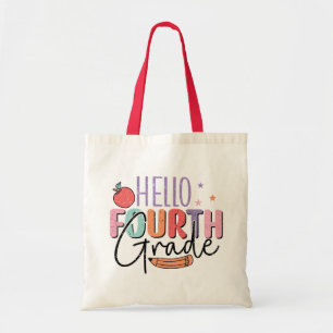 Bolso De Tela Hola, cuarto grado de vuelta a la escuela