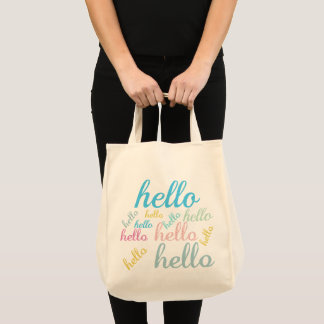 Bolso De Tela Hola Cute Colorful Hello Gifts