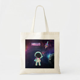 Bolso De Tela Hola desde el espacio.