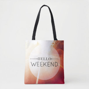 Bolso De Tela Hola fin de semana 3