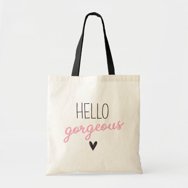 Bolso De Tela Hola Gorgeous Cute (Frente)