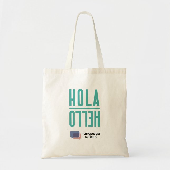 Bolso De Tela Hola/Hello Tote Bag by Language Matters (Frente)