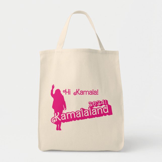 Bolso De Tela "Hola Kamala" - Tote de comestibles (lema B) (Frente)