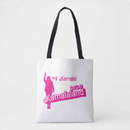 Bolso De Tela "Hola Kamala" - Tote de hombro (lema B)