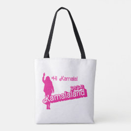 Bolso De Tela "Hola Kamala" - Tote de hombro (lema B)