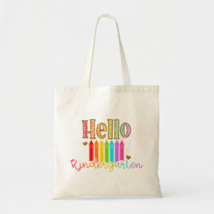 Bolso De Tela Hola Kindergarten