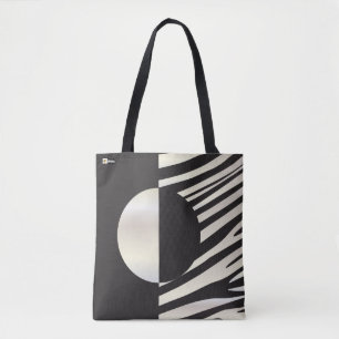 Bolso De Tela "Hola" las rayas negras/blancas de la cebra