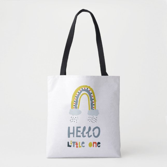 Bolso De Tela Hola mi pequeño arcoiris (Anverso)