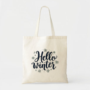 Bolso De Tela Hola Navidades de invierno Temporada de Invierno d