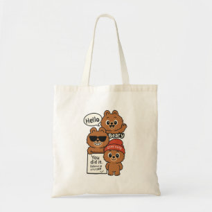 Bolso De Tela Hola Oso