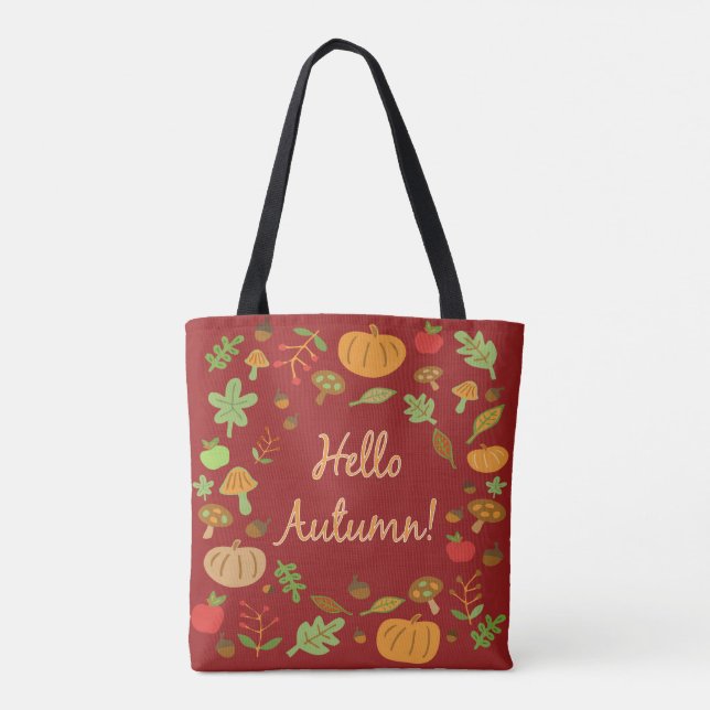 Bolso De Tela ¡Hola, otoño! (Reverso)