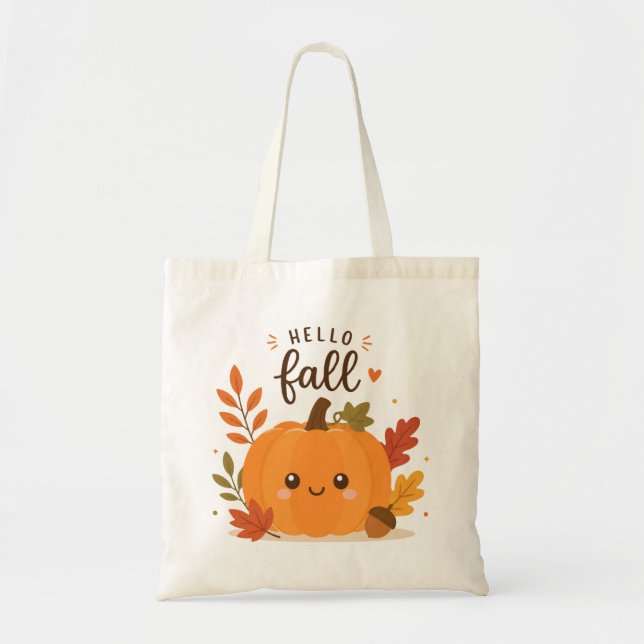 Bolso De Tela Hola Otoño (Frente)