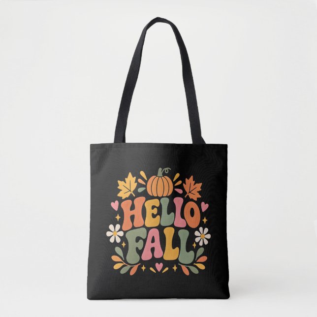 Bolso De Tela Hola Otoño (Anverso)