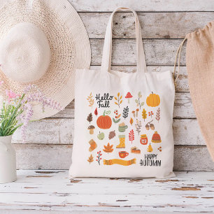Bolso De Tela Hola otoño feliz otoño