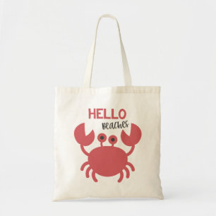 Bolso De Tela Hola playas - Graciosa cita Personalizado de cangr