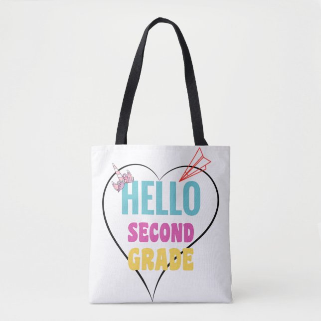 Bolso De Tela Hola segundo grado (Anverso)
