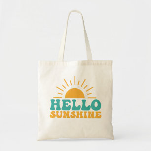 Bolso De Tela Hola Sunshine Diversión de la primavera del sol