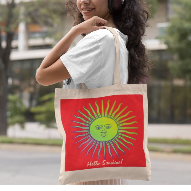 Bolso De Tela ¡Hola Sunshine! Personalizado Tote Bag (Customize with your text.)