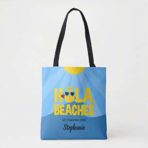 Bolso De Tela Hola vara la piña linda personalizada